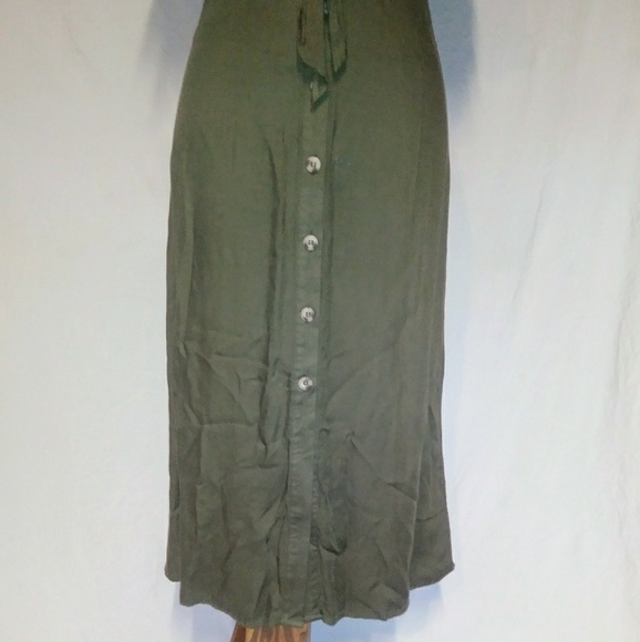 NWOT MiMi Chica Maxi Dress w/Slit Button Down - Picture 3 of 8
